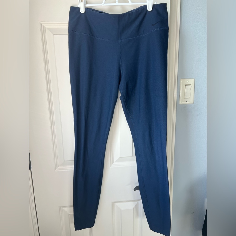 Nike Dri Fit navy blue leggings, size L